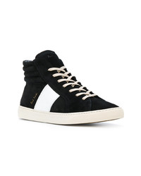 Black and White Suede High Top Sneakers