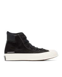 Converse Black Anodized Metals Chuck 70 Padded High Sneakers