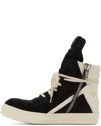 Rick Owens Black Geobasket Sneakers