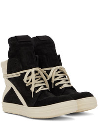 Rick Owens Black Geobasket Sneakers