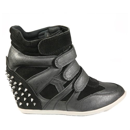 black spiked sneakers