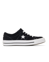 Converse Black And White Vintage Suede One Star Sneakers