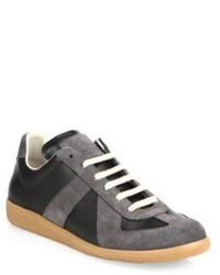 Maison Margiela Leather Suede Low Top Sneakers