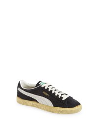 Puma Suede Vtg Sneaker In Blackwhitemellow Yellow At Nordstrom