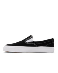 Converse Black Suede One Star Cc Slip On Sneakers
