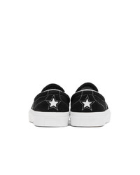 Converse Black Suede One Star Slip On Sneakers