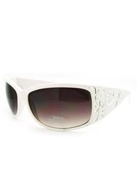 106Shades Classic Wrap Around Fashion Sunglasses White