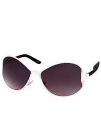365 Fashions Inc. Whiteblack Frame Oversized Metal Sunglasses With Twist Front