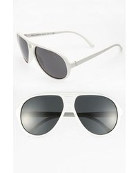 61mm Aviator Sunglasses White One Size