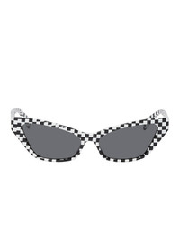 Alain Mikli Paris Black And White Check Le Matin Sunglasses