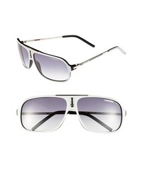 Carrera Eyewear Cool 61mm Vintage Inspired Aviator Sunglasses White Black One Size