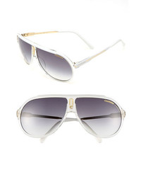 Carrera Eyewear Endurance 63mm Aviator Sunglasses White One Size