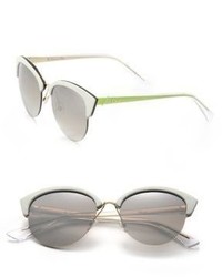 Christian Dior Dior Clubmaster Round 65mm Metal Sunglasses