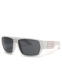 Efocus White Frame Oversized Retro Sunglasses With Square Frame