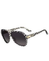 Emilio Pucci Sunglasses Ep710s 049 Zebra On Crystal 58mm