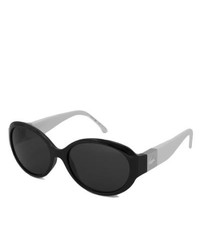 Lacoste L509s Oval Black White And Gray Sunglasses