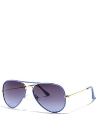 LuLu*s Clear View Blue Aviator Sunglasses