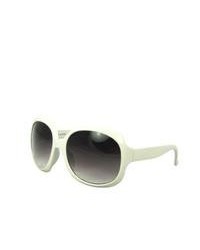 MLC Eyewear White Plastic Round Sunglasses