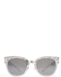 Mykita Maison Margiela Transfer Square Embossed Sunglasses Silverwhite