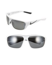 Nike Mercurial 80 65mm Polarized Sunglasses White Blakc One Size