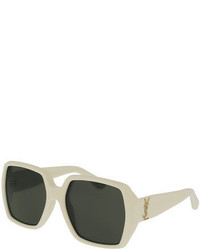 Saint Laurent Oversized Square Monochromatic Sunglasses