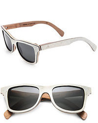 Shwood Canby White Slate Wood Sunglasses