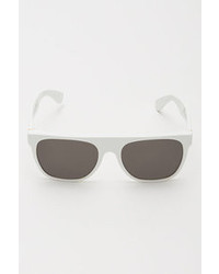Super Flat Top White Sunglasses