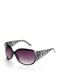 GUESS Zebra Striped Oval Sunglasses