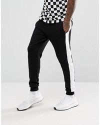 Granted Joggers In Black With White Stripe