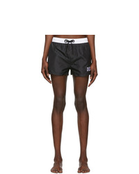 Diesel Black And White Sandy Swim Shorts