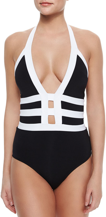 jets black and white one piece