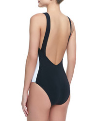 Jets By Jessika Allen Two Tone High Neck One Piece Swimsuit