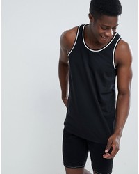ASOS DESIGN Vest With Contrast Tipping In Black