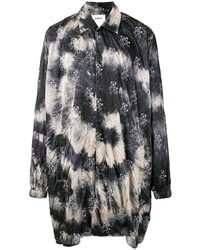 Black and White Tie-Dye Long Sleeve Shirt