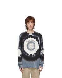 Black and White Tie-Dye Long Sleeve T-Shirt