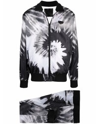 Black and White Tie-Dye Track Suit