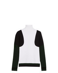 Tod's Color Block Stretch Knit Turtleneck Sweater