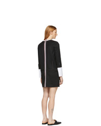 Thom Browne Black Trompe Loeil Mini Tuxedo Dress