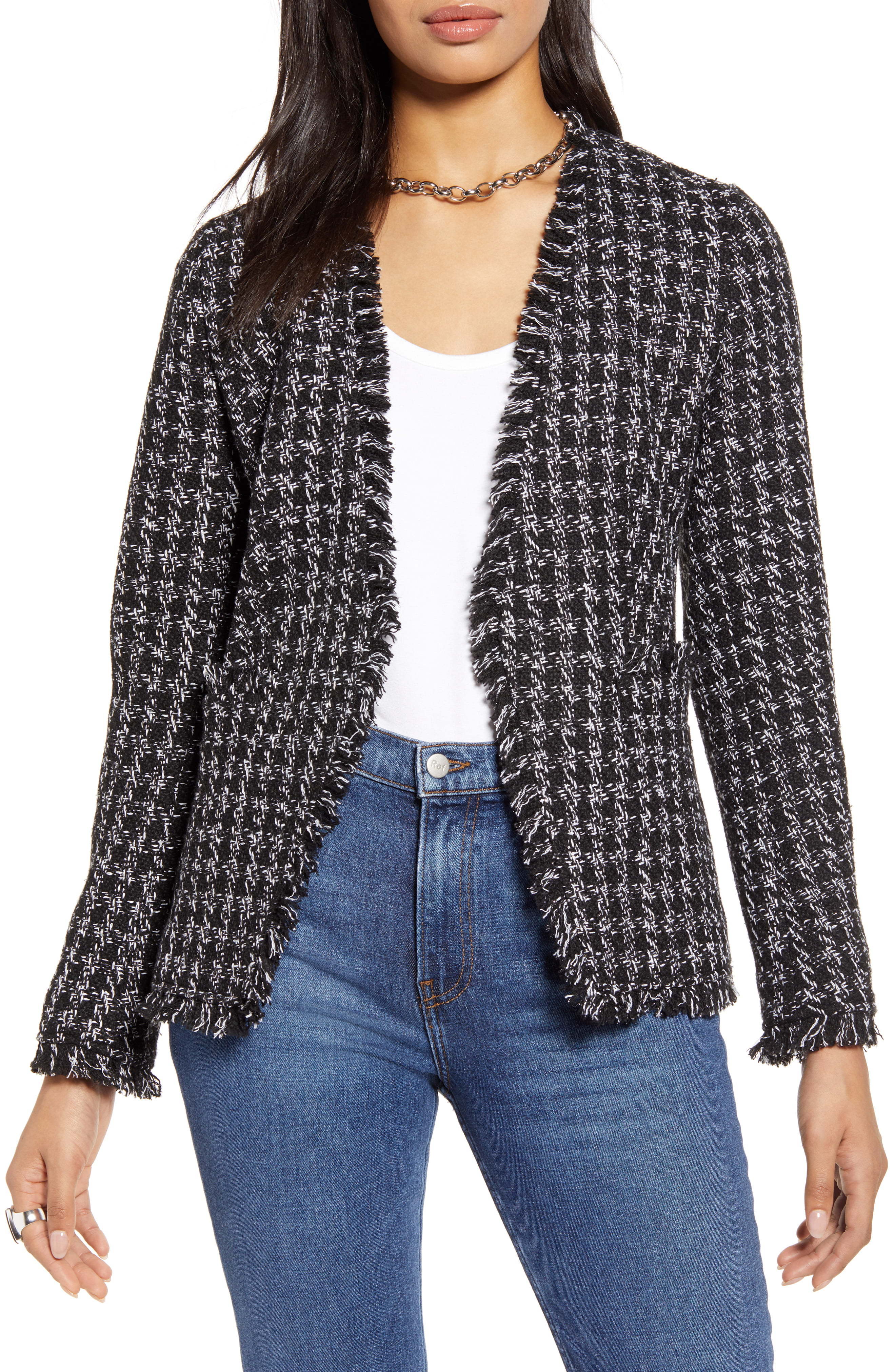 Halogen Open Front Tweed Jacket, $41 | Nordstrom | Lookastic