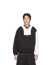 Boramy Viguier Black And White Twill Sweater