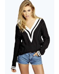 Boohoo Lily Cable Cricket Jumper