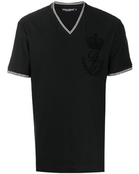 Dolce & Gabbana Dg Logo V Neck T Shirt