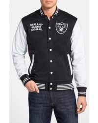 47 Brand Oakland Raiders Powerhouse Varsity Jacket Large
