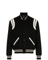 Luka Sabbat wearing Black and White Varsity Jacket, Black and
