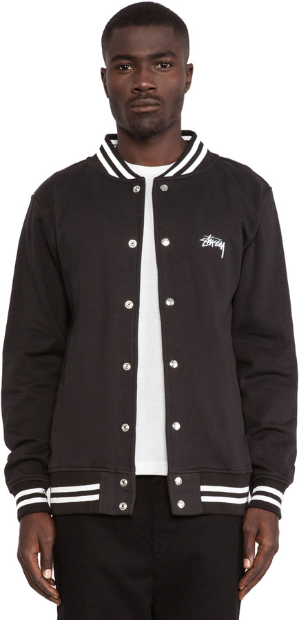 Stussy Fleece Varsity Jacket, $101 | Revolve Clothing | Lookastic