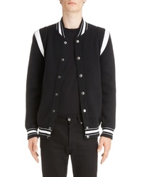 Givenchy Knit Teddy Wool Varsity Jacket