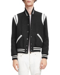 Saint Laurent Teddy Wool Varsity Jacket