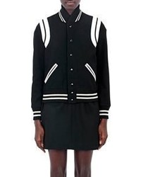 Saint Laurent Varsity Jacket Black