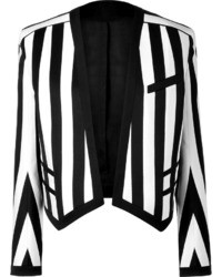 Black and White Vertical Striped Blazers for Women | Women's Fashion