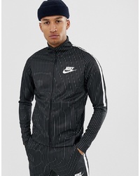 Nike Pinstripe Track Jacket In Black Bq0675 010